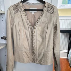 100% Leather jacket with cutout detailing